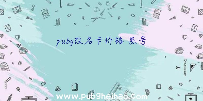 pubg改名卡价格